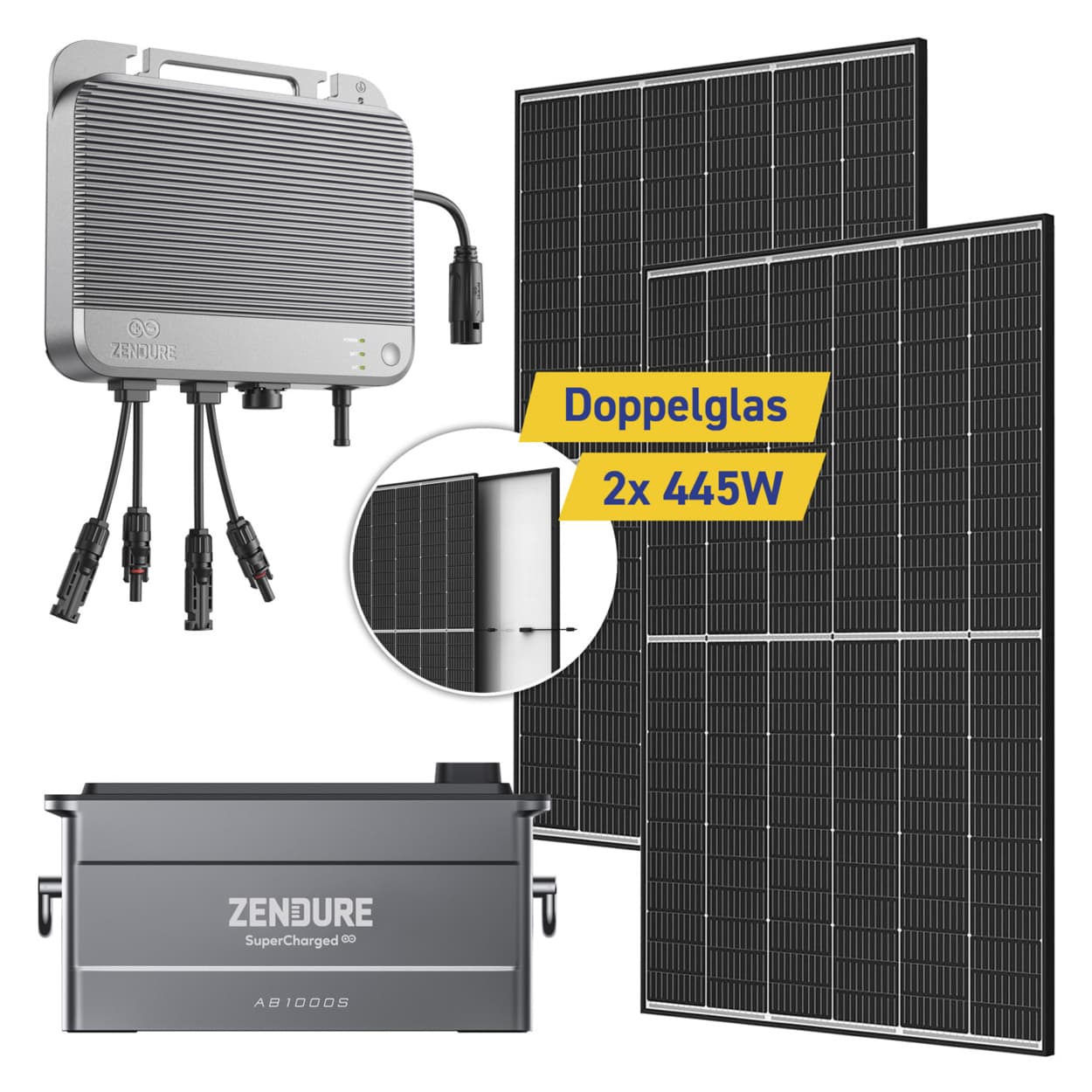 Centrale électrique de balcon 890 W Plug&amp;Play avec TrinaSolar Vertex S+ et ZENDURE SolarFlow 800 – Puissance maximale, facture d'électricité