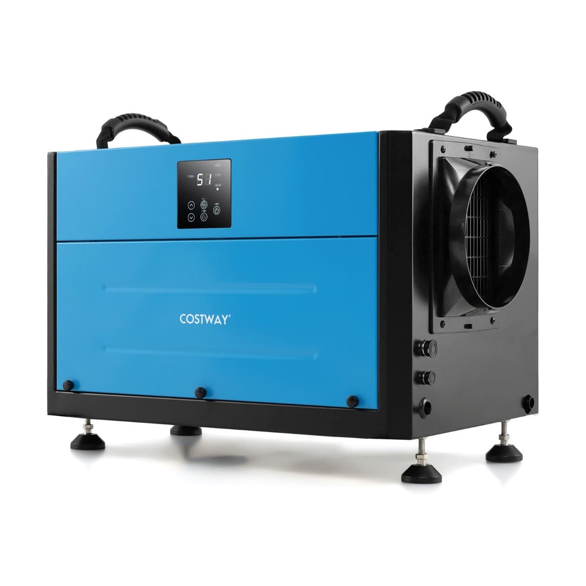 CostwayDéshumidificateur de 73,5 L/Jour Déshumidificateur avec 3 Modes Minuterie de 24 H Tuyau de Vidange et Dégivrage Automatique Bleu