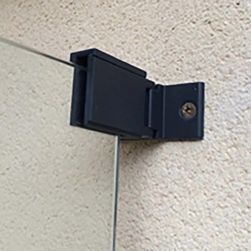 Accroche murale pour panneau verre Gris